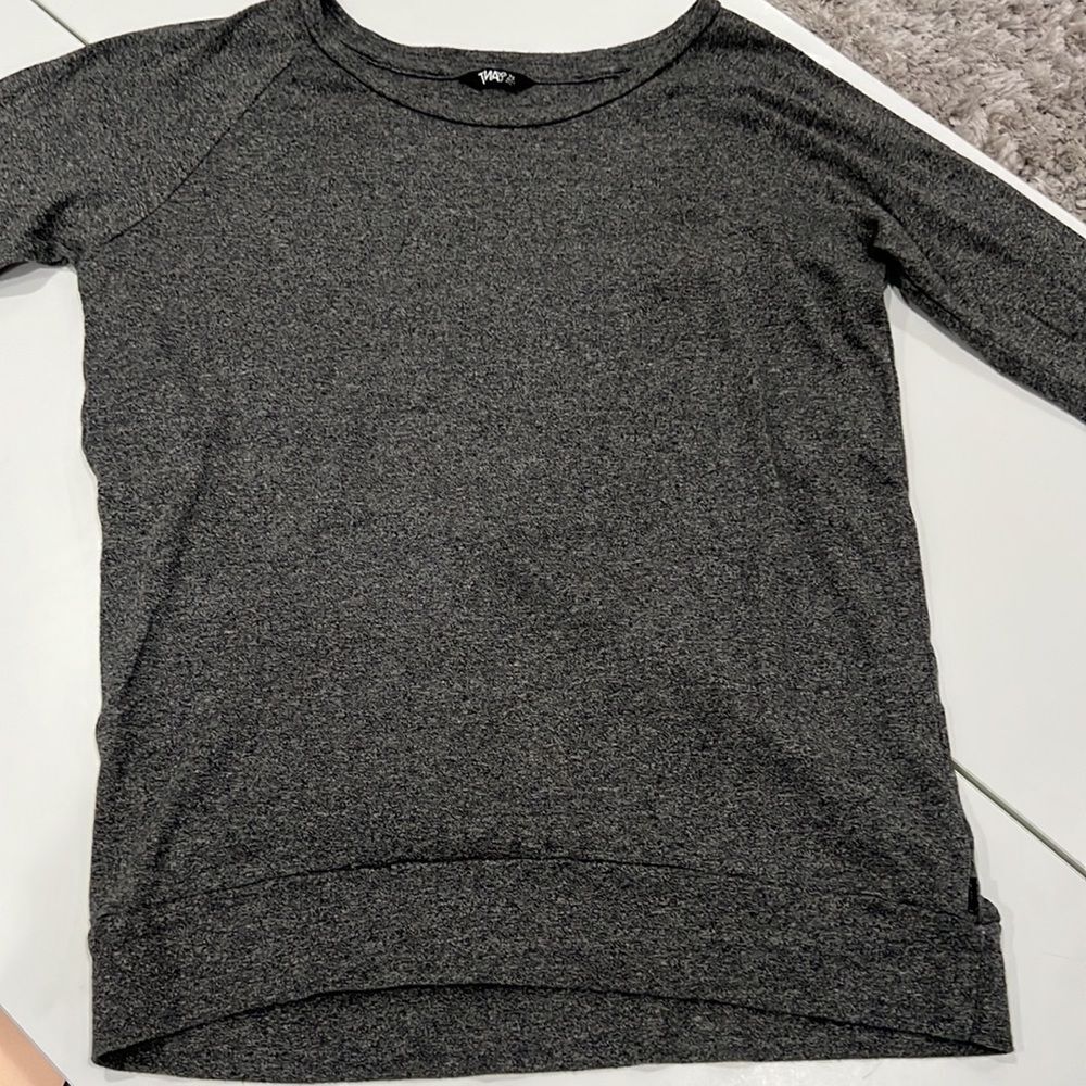 Tna Artizia gray 3/4 rolled sleeve top size XS